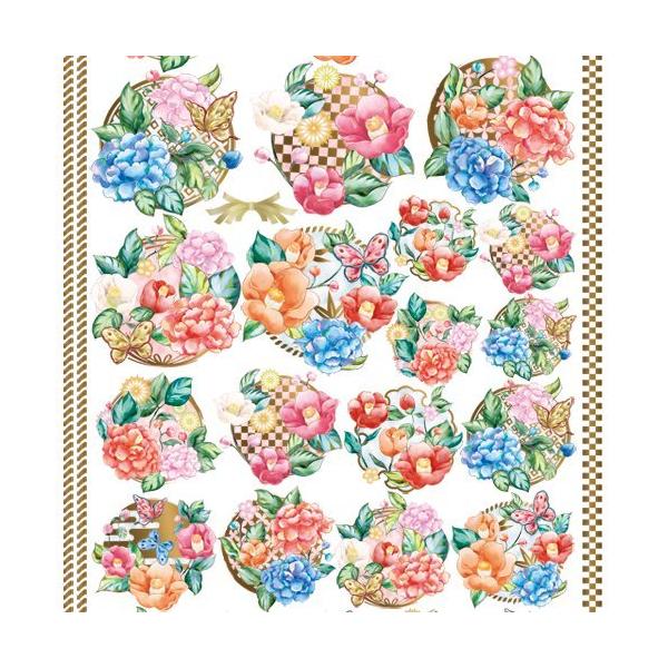 ポーセラーツ 転写紙 和柄 伝統模様 花柄 お正月 ひな祭り CHINOISERIE CREST(シノワズリ クレスト)
