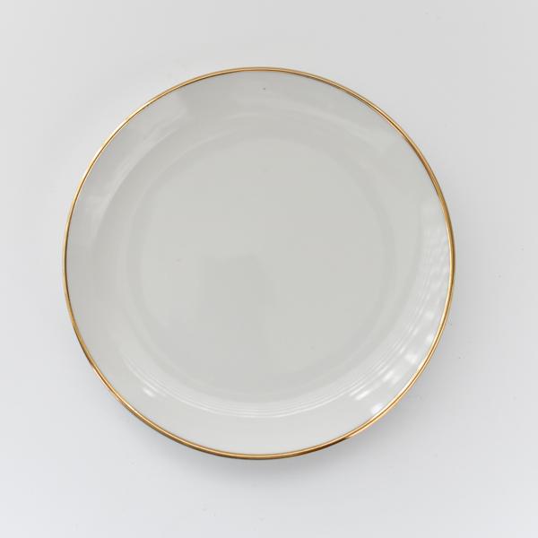 ポーセラーツ 白磁 真っ白い食器 お皿 ゴールドラインメタプレート 15 0511 Glm Victoria Design 通販 Yahoo ショッピング