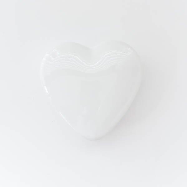 ポーセラーツ 白磁 ボックス 蓋つき アクセサリー入れ ハートBOXIII