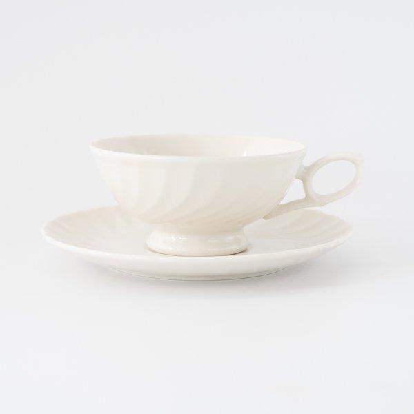 ポーセラーツ 白磁 グレースティーカップ＆ソーサー ポーセリンアート