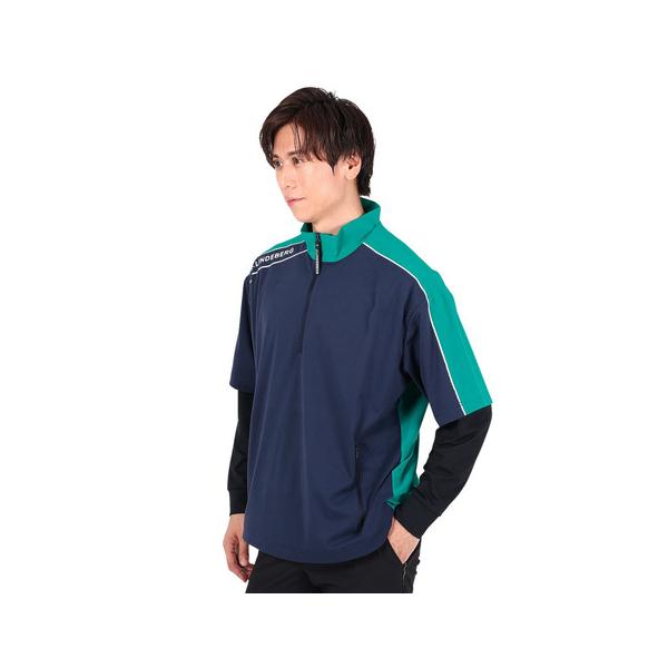 J.LINDEBERG（J.LINDEBERG）（メンズ）ゴルフウェア 防風 半袖ハーフ