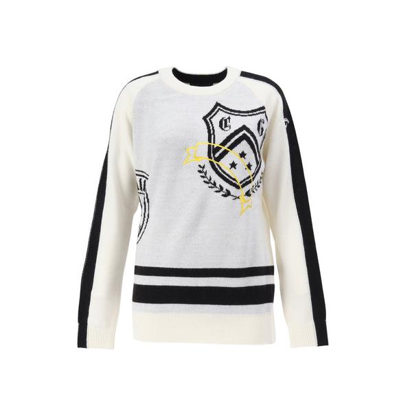 キャロウェイ(CALLAWAY)ゴルフウェア エンブレム柄 長袖 クルーネックニット C23218203-1030(Lady’… Callaway（キャロウェイ） キャロウェイ（CALLAWAY）（レディース