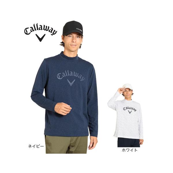 【キャロウェイ】長袖モックネックシャツ　ストレッチ　ネイビー　3Lサイズ　メンズ Callaway（キャロウェイ） キャロウェイ（CALLAWAY）（メンズ）ゴルフ