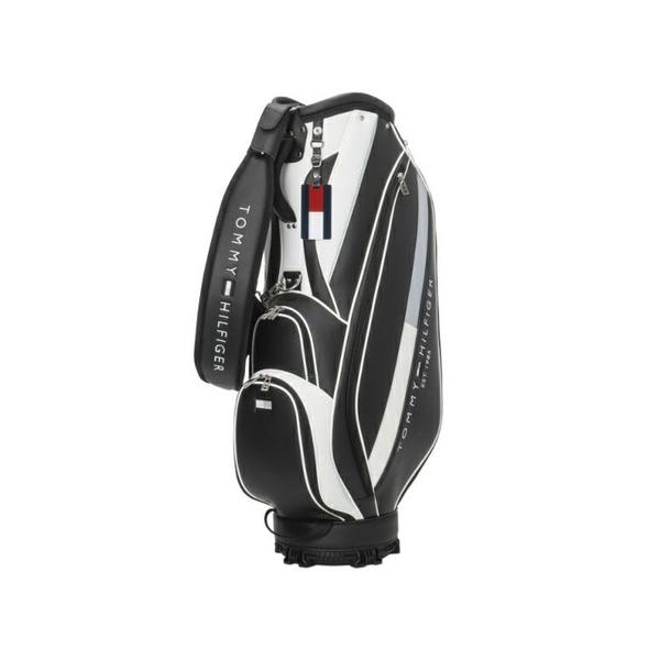 希少 トミーフィルフィガー 高級 キャディバッグ ゴルフバッグ 3点式 レザー TOMMY HILFIGER GOLF（トミー ヒルフィガー ゴルフ） トミー