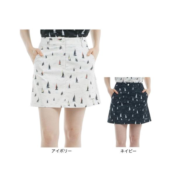 トミーヒルフィガーゴルフ(  GOLF)ゴルフウェア 吸水速乾 ヨットプリント スカート THLA5… TOMMY HILFIGER GOLF（トミー ヒルフィガー ゴルフ） トミー