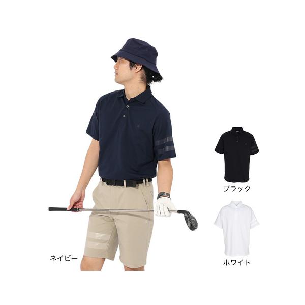 MARK & LONポロシャツ サイズ48 イエロー×ブラック日本製ゴルフウェア MARK & LONポロシャツ サイズ48 イエロー×ブラック日本製ゴルフウェア
