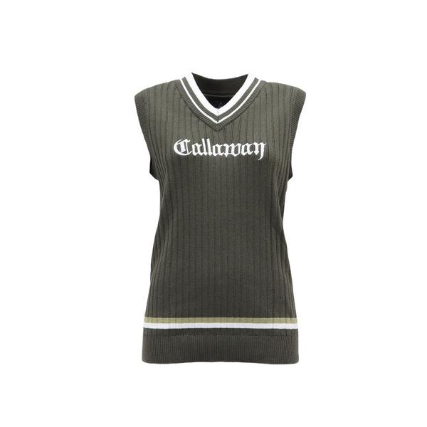 キャロウェイ(CALLAWAY)ゴルフウェア Vネック リブニットベスト C25219200-1180(Lady’s) Callaway（キャロウェイ） キャロウェイ（CALLAWAY）（レディース