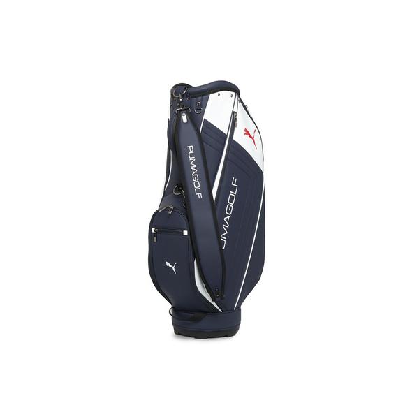 M*K様 PUMA GOLF/プーマ ゴルフ キャディバッグ9型【紺/白】新品！ PUMA（プーマ） （メンズ）ゴルフ カート式 キャディバッグ サイド