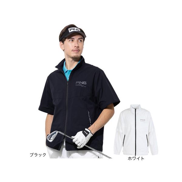 【早い者勝ち✨】PING ピンゴルフ メンズ フルジップジャケット LL 総柄 ピン PING メンズ ロゴプリント ツインレイヤード 長袖 プルオーバー