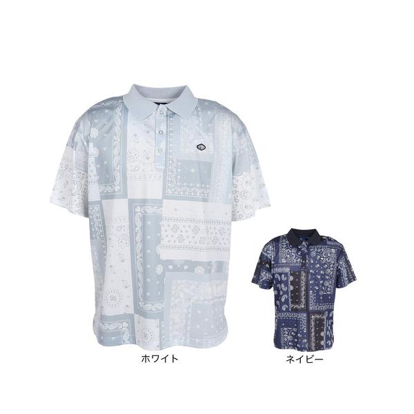 FIDRA フィドラ ゴルフウェア 半袖ポロシャツ XL ゴルフ半袖シャツ FIDRA（フィドラ） （メンズ）ゴルフウェア 接触冷感 バンダナプリント