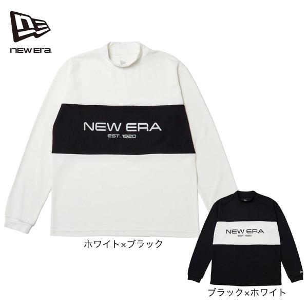 ニューエラ（NEW ERA）（メンズ、レディース）ゴルフウェア 吸水速乾 抗菌 ハニカム 長袖モックネックシャツ 15129469 15129470