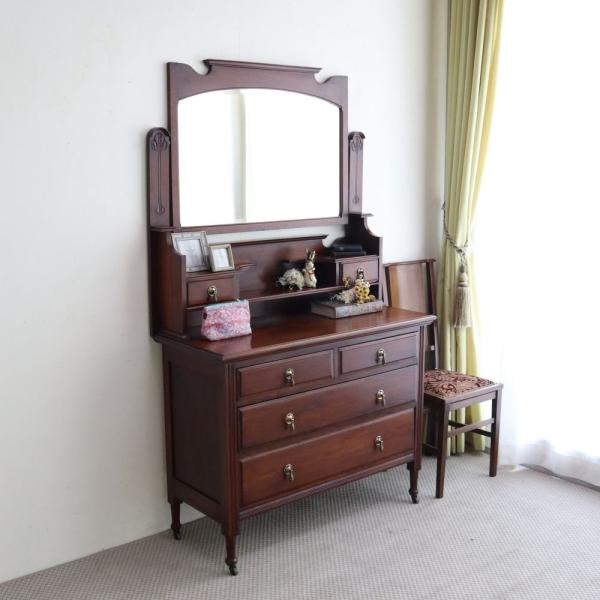 ドレッシングチェスト 英国 アンティーク ウォールナット材 1930年代