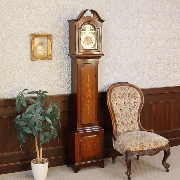 グランドマザークロック 英国 アンティーク マホガニー材 1930年代