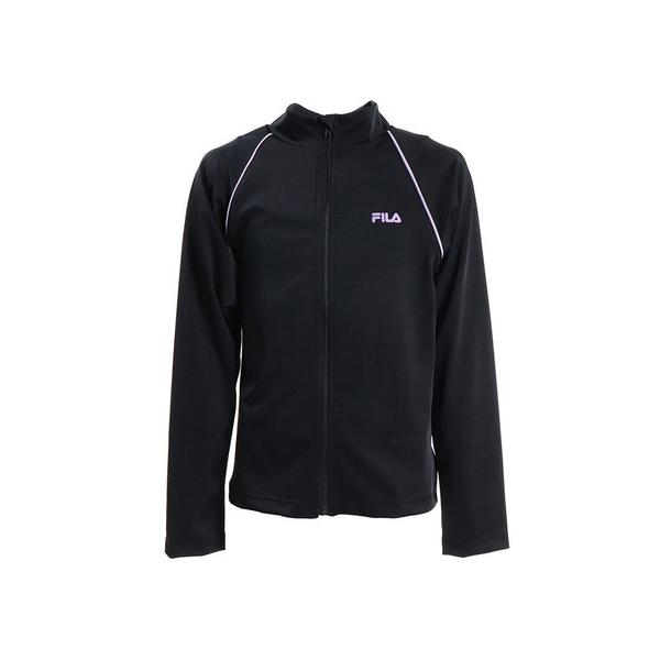 フィラ（FILA）（キッズ）ジュニア スクール水着 ラッシュガード 長袖 パーカー 128202BPL ブラック