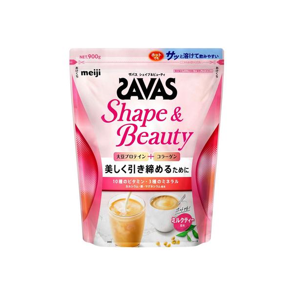 他サイト： ザバス（SAVAS）（メンズ、レディース）プロテイン フォーウーマン シェイプ&amp;ビューティ ミルクティー風味 900g 約42食分 ソイプロテインの商品画像