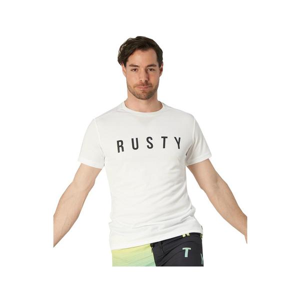ラスティ（RUSTY）（メンズ）ラッシュガード 半袖 Tシャツ UVカット 紫外線対策 UPF50+ ホワイト 910463-WHT  :10832568001:VictoriaSurfSnow!店 通販 