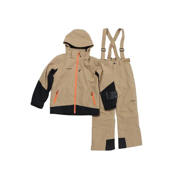 BonFire（ボンファイアー）（キッズ）ジュニア 子供 スキーウェア 上下セット スーツ 25MULTI COLOR 80BNF4FSP2335 BEG
