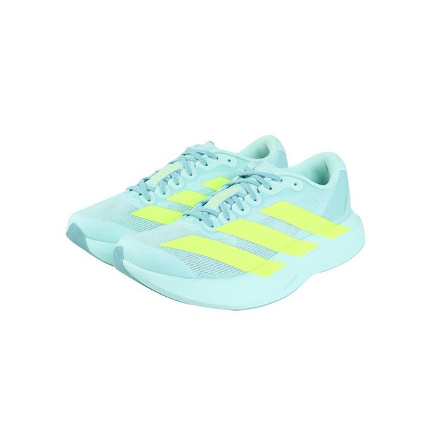 アディダス（adidas）（レディース）ランニングシューズ トレーニングシューズ 部活 アディゼロ エヴォ SL ターコイズ JS4452 スニーカー