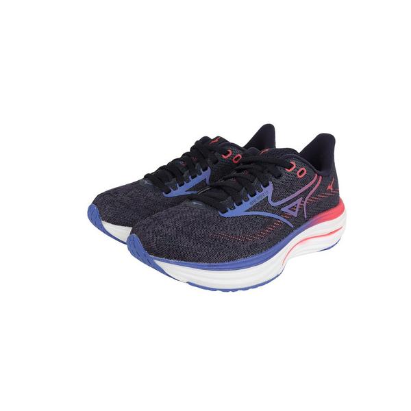 ミズノ（MIZUNO）（レディース）ランニングシューズ ジョギングシューズ ウエーブライダー 29 ネイビー パープル J1GD250321