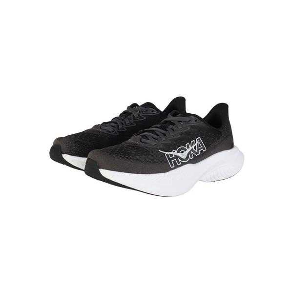 ホカ（HOKA）（メンズ）ランニングシューズ ジョギングシューズ マッハ 6 ワイド ブラック ホワイト 1147833-BWHT スニーカー