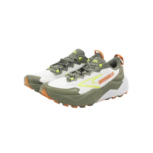 ブルックス（BROOKS）（メンズ）ランニングシューズ トレランシューズ カルデラ 8 ホワイト グリーン BMM4403 W/OLV スニーカー