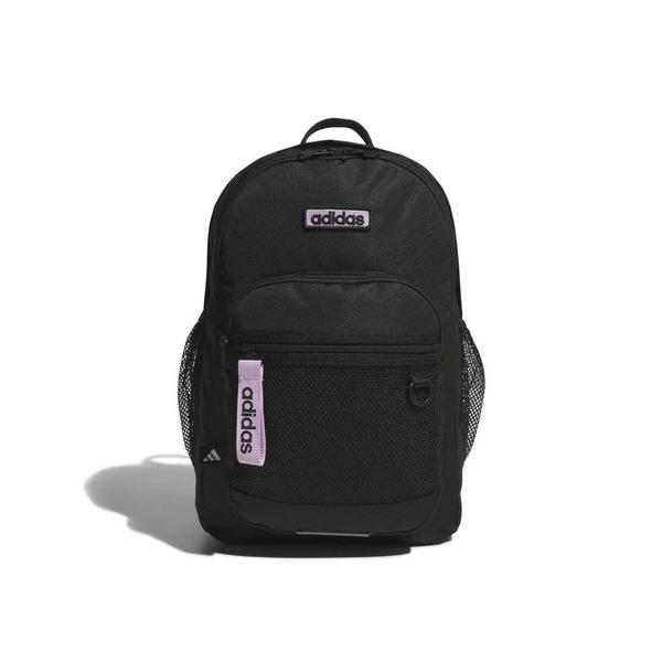 アディダス（adidas）（レディース）リュック ウィメンズ バックトゥスクール バックパック リニアロゴ 黒×ピンク 32L MLY10-KE7431 デイバッグ 通勤 通学