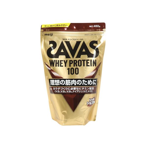 ザバス（SAVAS）（メンズ、レディース）プロテイン ホエイプロテイン100 リッチショコラ味 450g 約16食分 2632981
