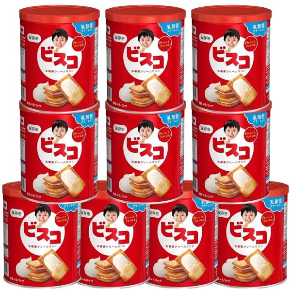 ビスコ 保存缶 30枚×10缶セット 5年 長期保存 非常食 保存用 備蓄 災害対策