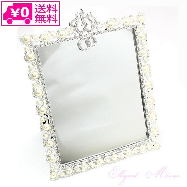 送料無料 栄進物産 スクエアパールミラー 鏡 インテリア パール オシャレ ガーリー 壁掛け 置き型 かわいい Mi 095ek Victory From Choice 通販 Yahoo ショッピング