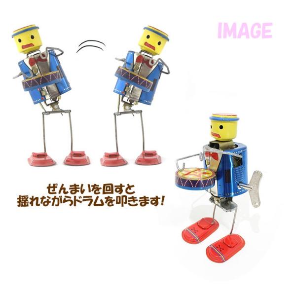 トモコーポレーション ブリキ ロボット ドラマー 人形 おもちゃ 玩具 インド製 New売り切れる前に レトロ かわいい オシャレ オブジェ インテリア