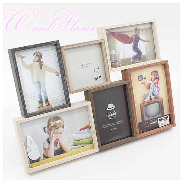レトロっぽさがかわいい、本物の木材を貼ったインテリアフレームです。ポストカード判を2枚、L判を3枚、スクエアサイズ1枚を飾ることが出来ます◎モダンインテリアというコンセプトを追求し心地よい大人の空間を演出する、センスあふれるスタイリッシュな...