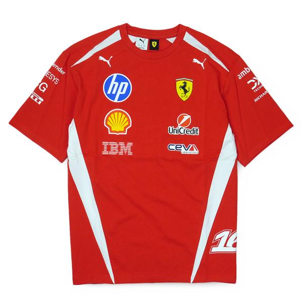 スクーデリア フェラーリ HP チーム C.ルクレール オーセンティック ドライバー Tシャツ 2026 レッド 713827-16