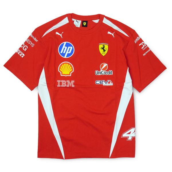 スクーデリア フェラーリ HP チーム L.ハミルトン オーセンティック ドライバー Tシャツ 2026 レッド 713827-44
