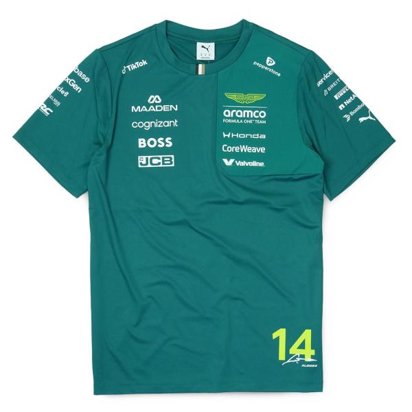 アストンマーティン アラムコ F1 チーム F.アロンソ ドライバーTシャツ 2026 グリーン 713890-01