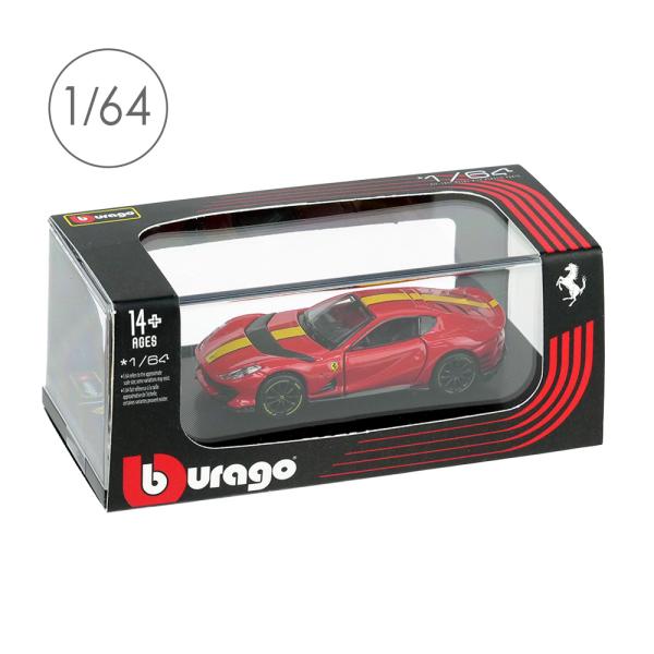 Bburago 1/64スケール フェラーリ 812 コンペティツィオーネ レッド 28-56321R