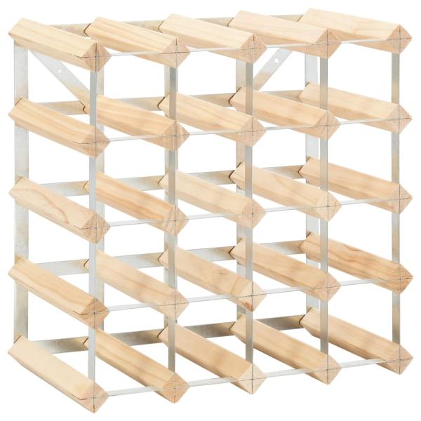 vidaXL ワインラック ボトル20本 無垢のパインウッド家具 キャビネット 収納 ワインラック 代引不可