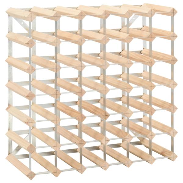 vidaXL ワインラック ボトル42本 無垢のパインウッド家具 キャビネット 収納 ワインラック 代引不可