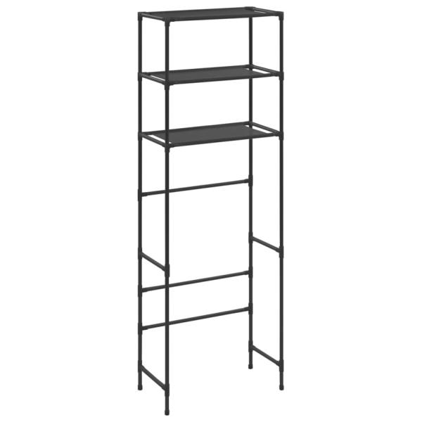 トイレ上収納ラック 3段 ブラック 53x28x169cm