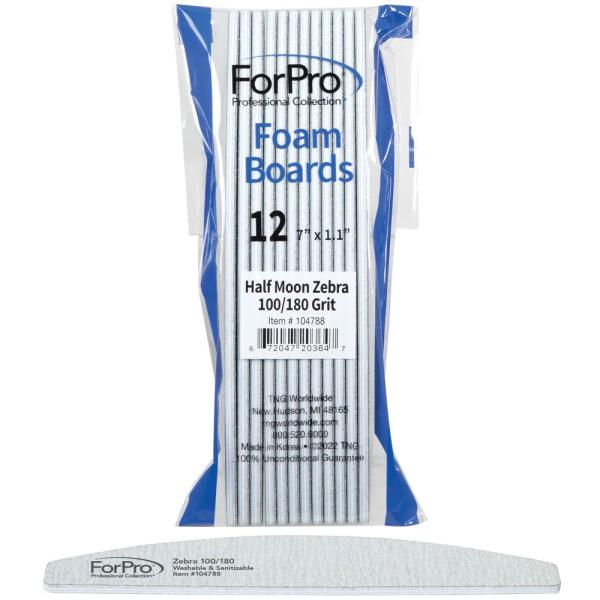 ForPro ゼブラ ハーフムーン フォームボード 100/180 (12本入り)