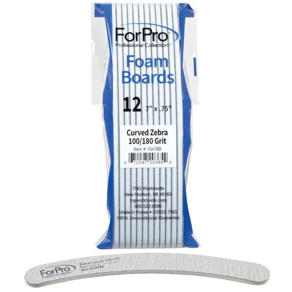 ForPro ゼブラ カーブ フォームボード 100/180グリット (12本入り)