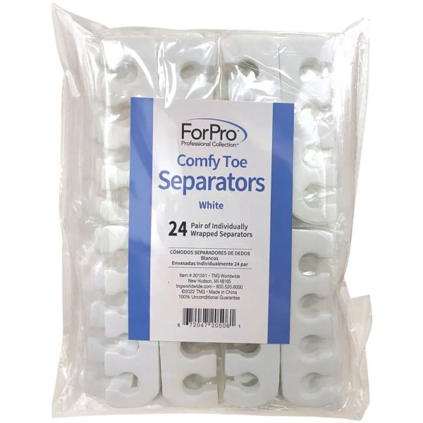 ForPro 快適 トゥセパレーター ホワイト (24組入り)