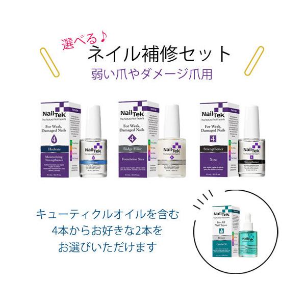 自爪 強化剤 Nail Tek (ネイルテック)ネイル補修セット (弱くダメージネイル用) 送料無料