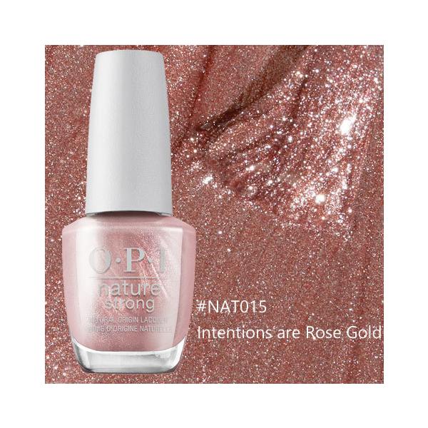 送料無料 OPI ネイチャーストロング - #NAT015 Intentions are Rose Gold マニキュア ビーガン処方