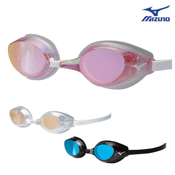 MIZUNO ミズノ ACCEL EYE アクセルアイ N3JEB901 クッション付スイムゴーグル ミラーレンズ 競泳 水泳