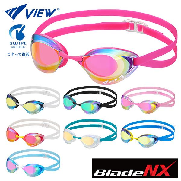 こすって復活！ VIEW BladeNX V250SAM クッション付きスイムゴーグル ミラーレンズ SWIPE搭載モデル 水泳 競泳用