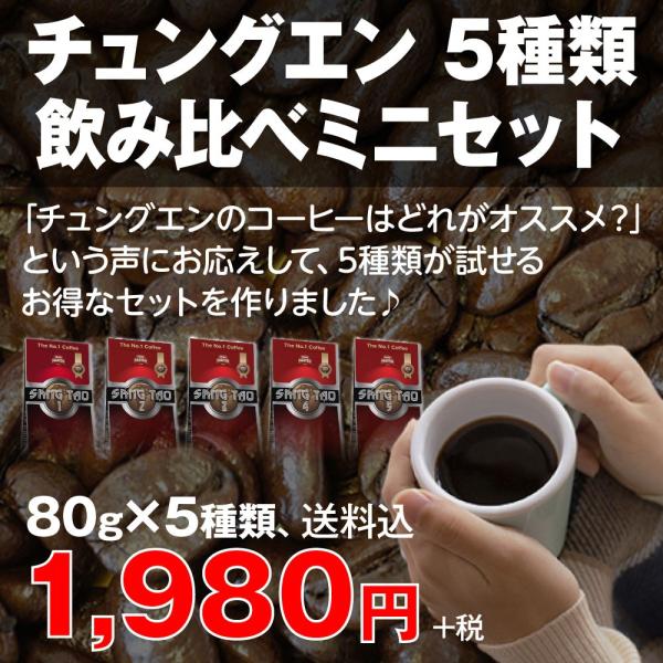 チュングエン 5種飲み比べミニセット 【メール便で送料無料】 80g×5種 ベトナムコーヒー TrungNguyen
