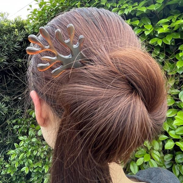 【p183/k】エルメス HERMES バッファローホーン 簪 かんざし 浴衣 p183/k】エルメス HERMES バッファローホーン 簪 かんざし 浴衣