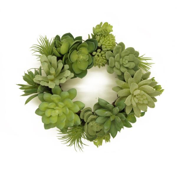 多肉植物 サキュレント リース ミニ 20cm フェイク グリーン 造花 植物