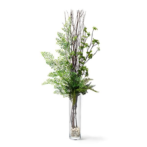 造花 ドウダンツツジ アジアンタム ガラス シリンダー 高さ 110cm 花瓶 直径10 Greenpark グリーン パーク フェイクグリーン 新築 開業 祝い 室内 おしゃれ Viewgarden 通販 Yahoo ショッピング