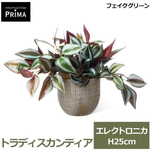 フェイクグリーン 卓上 人工観葉植物 セット トラディスカンティア 造花 H30cm インテリアグリーン 鉢付 観葉植物 鉢セット 水やり不要 人気 PRGR-1701 GREENPAR